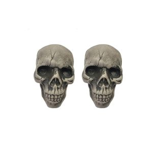 Plastic Skull Cake Topper 2 Pack