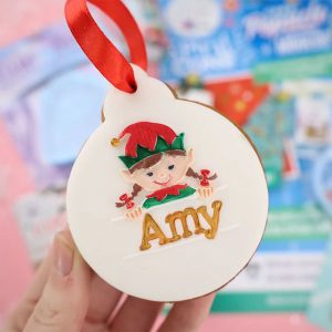 Sweet Stamp Outboss Elf Girl Name Card