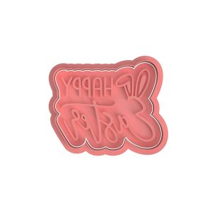 Happy Easter Ears Emboss Cookie Cutter