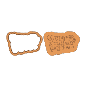 Groovy Mothers Day Deboss Cookie Cutter