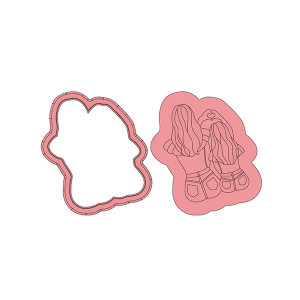 Mum & Daughter Love Deboss Cookie Cutter