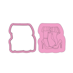 Mum & Daughter Heels Deboss Cookie Cutter