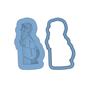 Pregnant Mum Deboss Cookie Cutter