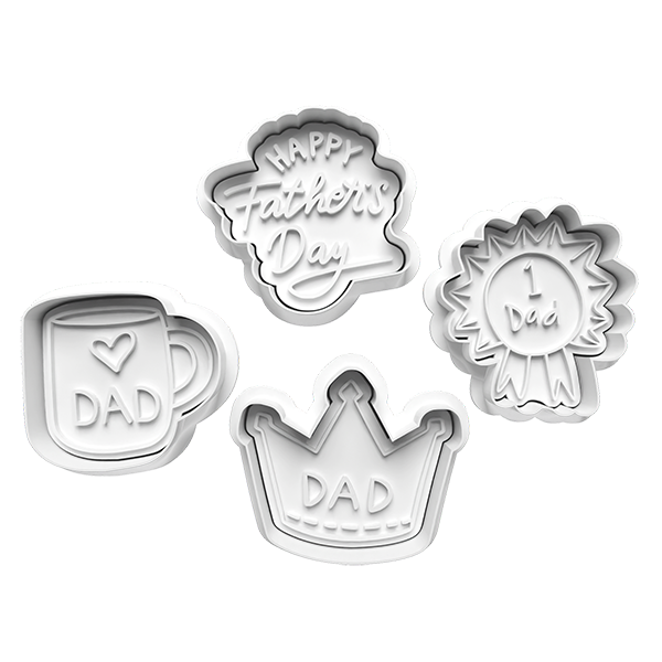 Happy Fathers Dad Dad Cookie Cutter Set