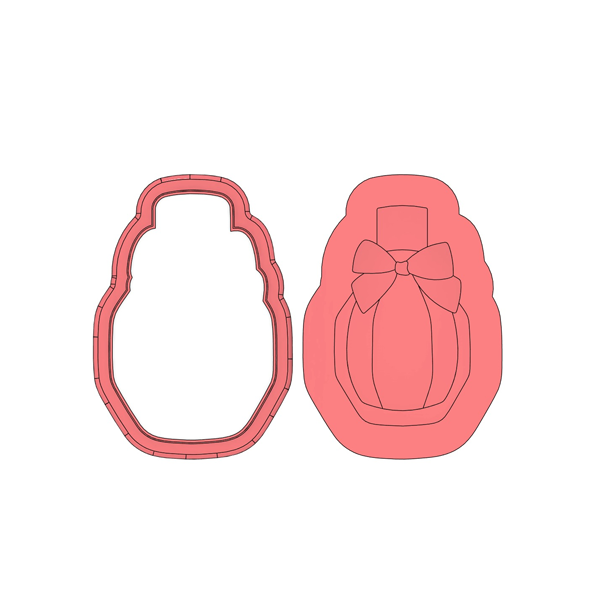 Perfume Bottle Deboss Cookie Cutter