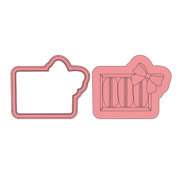 Macaron Box Deboss Cookie Cutter