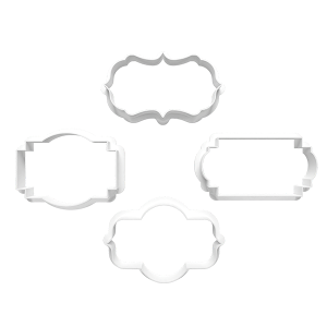Simple Plaque Cookie Cutter Set