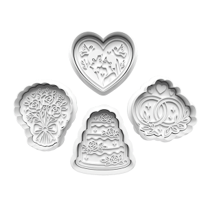 Beautiful Wedding Cookie Cutter Set