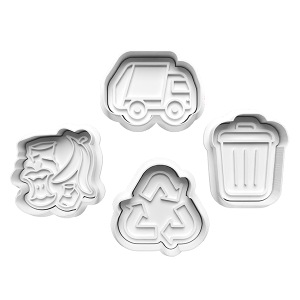 Trash Truck Cookie Cutter Set