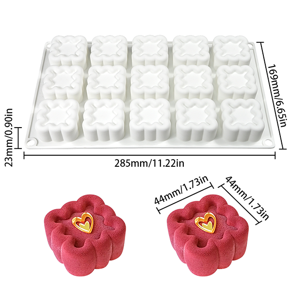 Silicone Mini Squares Indent Mould - Image 2