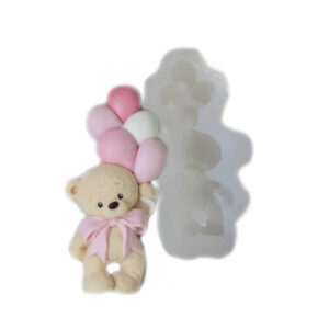 Silicone Bear Holding Balloons Mould