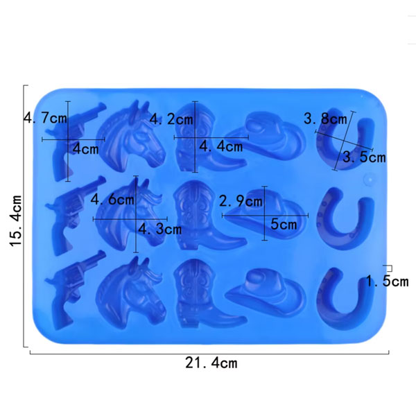 Silicone Cowboy Theme Chocolate Mould - Image 2