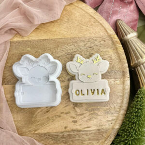 Alternative view of Reindeer Nameboard Deboss Cookie Cutter