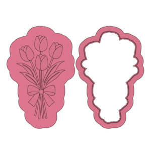 Tulip Bouquet Deboss Cookie Cutter