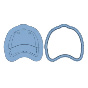 Baseball Cap Deboss Cookie Cutter