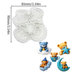 Alternative view of Silicone Goodnight Teddy Bears Mould