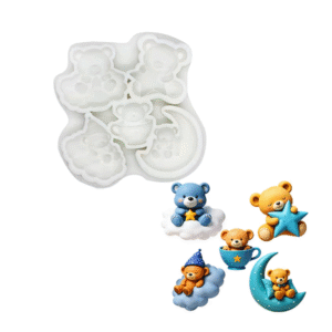 Silicone Goodnight Teddy Bears Mould