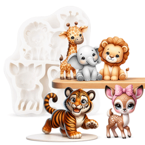 Silicone Cute Jungle Animal Mould