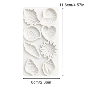 Alternative view of Silicone Detailed Shells Mould 2
