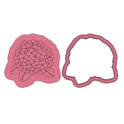 Hydrangea Deboss Cookie Cutter