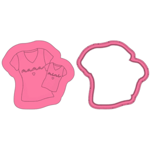 Mama Mini TShirts Deboss Cookie Cutter