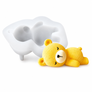 Silicone Fluffy Sleeping Teddy Mould