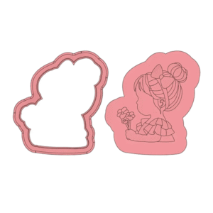 Little Girl With Small Bouquet Deboss Cookie Cutter