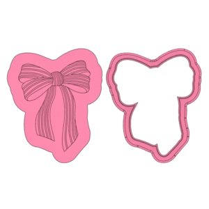 Striped Bow Deboss Cookie Cutter