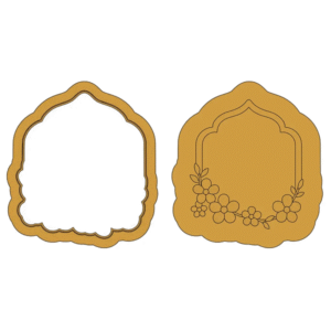 Floral Plaque Deboss Cookie Cutter