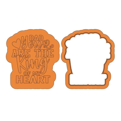 Dad King of My Heart Deboss Cookie Cutter