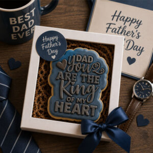Alternative view of Dad King of My Heart Deboss Cookie Cutter