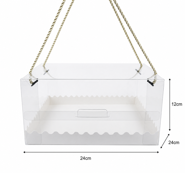 Cake Carrier Box With Rope 24cm Pack of 5 - Image 2