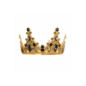 Plastic Black & Gold Cake Tiara/Crown