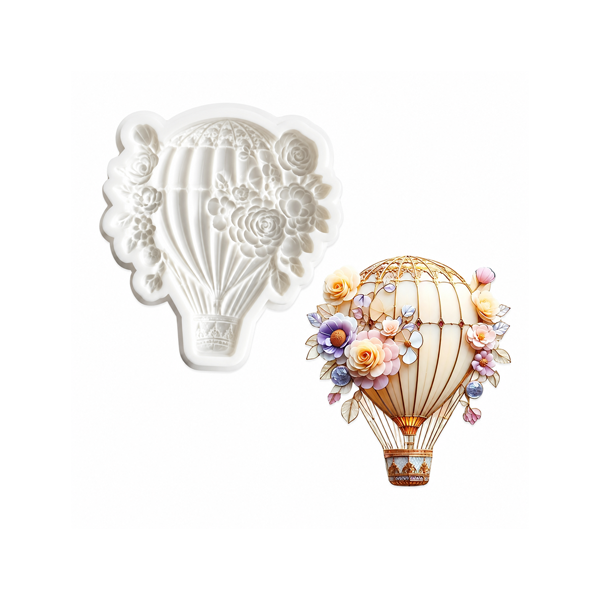 Silicone Romantic Floral Hot Air Balloon Mould
