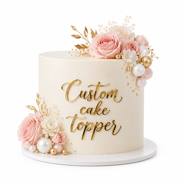 Custom Cardstock Cake Topper