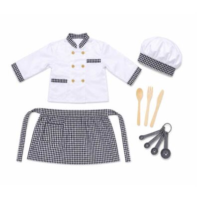 Kids Chef Dress-Up Set Black & White