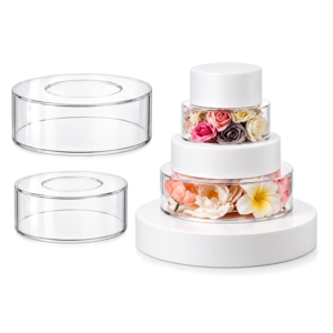 Acrylic Fillable Cake Tier Set of 2
