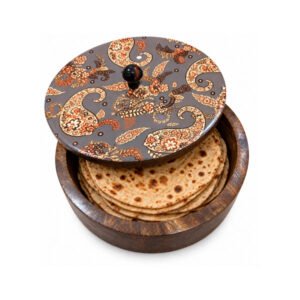 Alternative view of Wooden Paisley Roti Box