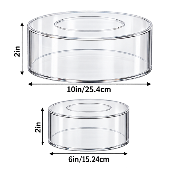 Acrylic Fillable Cake Tier Set of 2 - Image 2