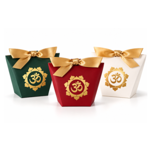 Triangular Lotus Om Box Pack of 10