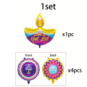 Alternative view of Happy Diwali Balloon Set