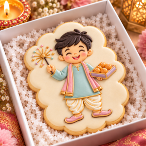 Alternative view of Diwali Boy with Sparkler Deboss Cookie Cutter