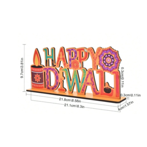 Alternative view of Happy Diwali Tabletop Decoration