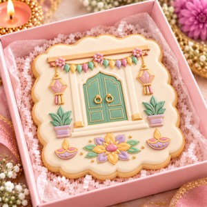 Alternative view of Diwali Decorated Doorway Deboss Cookie Cutter