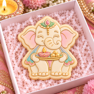 Alternative view of Elephant with Sweets Platter Deboss Cookie Cutter