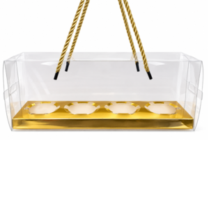 Gold Dessert Rope Carrier Box Pack of 10