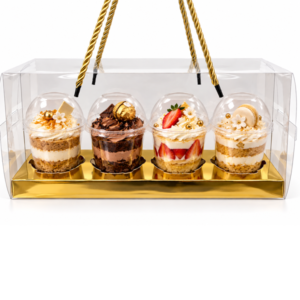 Alternative view of Gold Dessert Rope Carrier Box Pack of 10