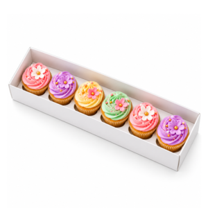 Long Display 6 Cupcake Box Pack of 10