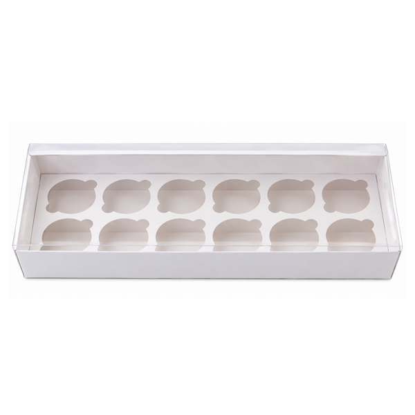 Long Display 12 Cupcake Box Pack of 10 - Image 2
