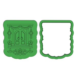 Diwali Decorated Doorway Deboss Cookie Cutter